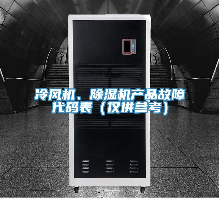 冷风机、杏仁直播app最新版下载产品故障代码表（仅供参考）